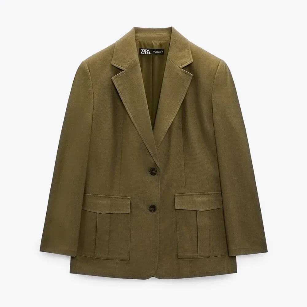 Zara Blazer with Patch Pockets - Picture 2 of 8